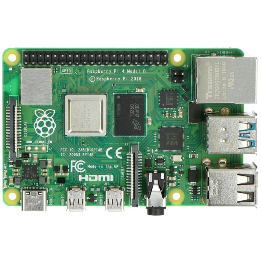 Raspberry Pi 4 B -malli, kaksitaajuinen langaton internet, Bluetooth, 3 GB RAM, 1,8 GHz – 4