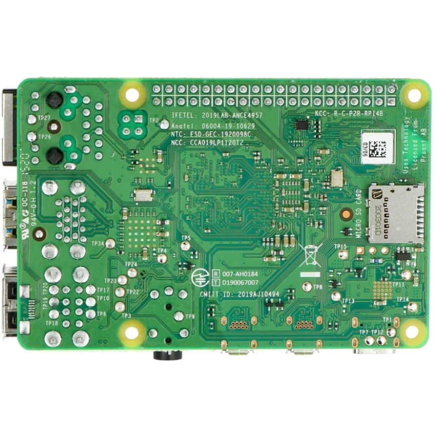 Raspberry Pi 4 B modelis, dviejų dažnių belaidis internetas, Bluetooth, 3 GB RAM, 1.8 GHz – 5