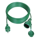 Plastrol Pikendus ühe pistikuga 1x2p, roheline Plastrol Pikendus ühe pistikuga 1x2p, roheline