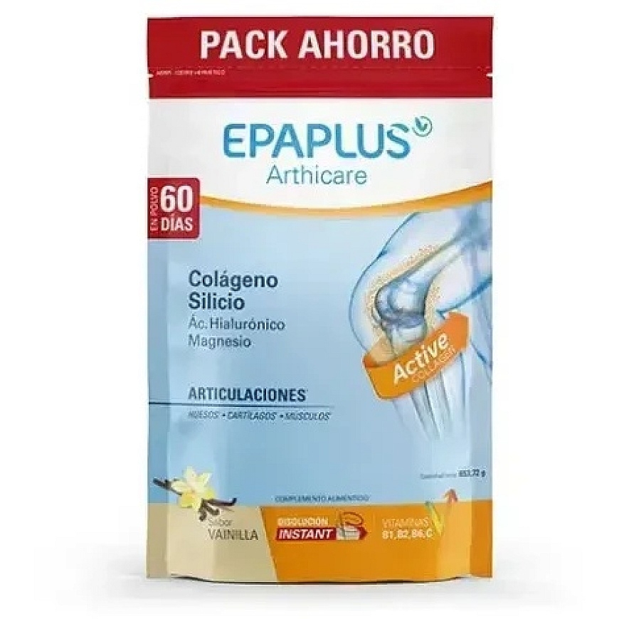 Toidulisandid "Epaplus" kollageen, räni, hüaluroonhape ja magneesium vanilje maitses 668g – 2