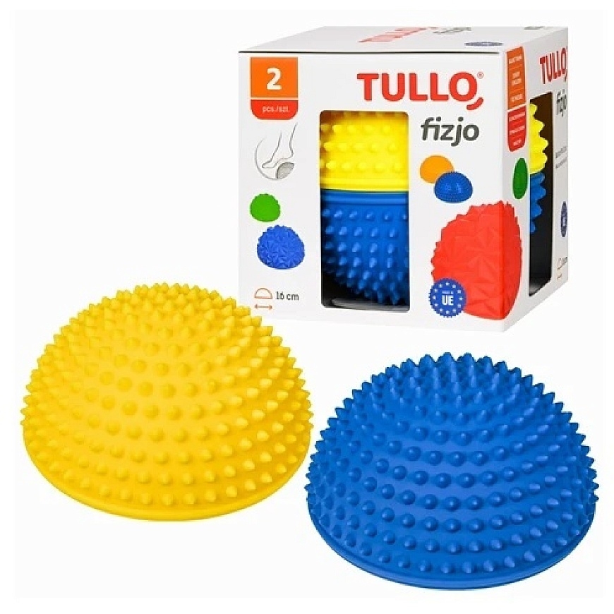 TULLO Fizioterapijas sensora puseballe 2 gab. zila/dzeltena REF821 78215