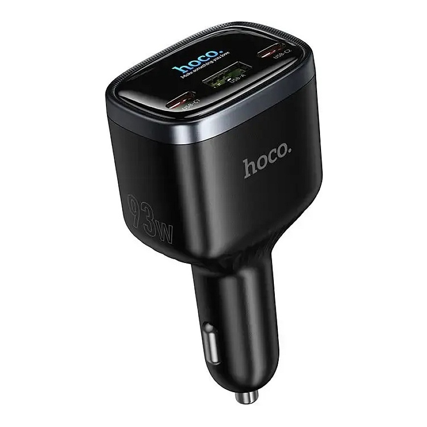 Auton laturi Hoco USB A + 2xUSB C PD QC3.0 93W Z70 musta