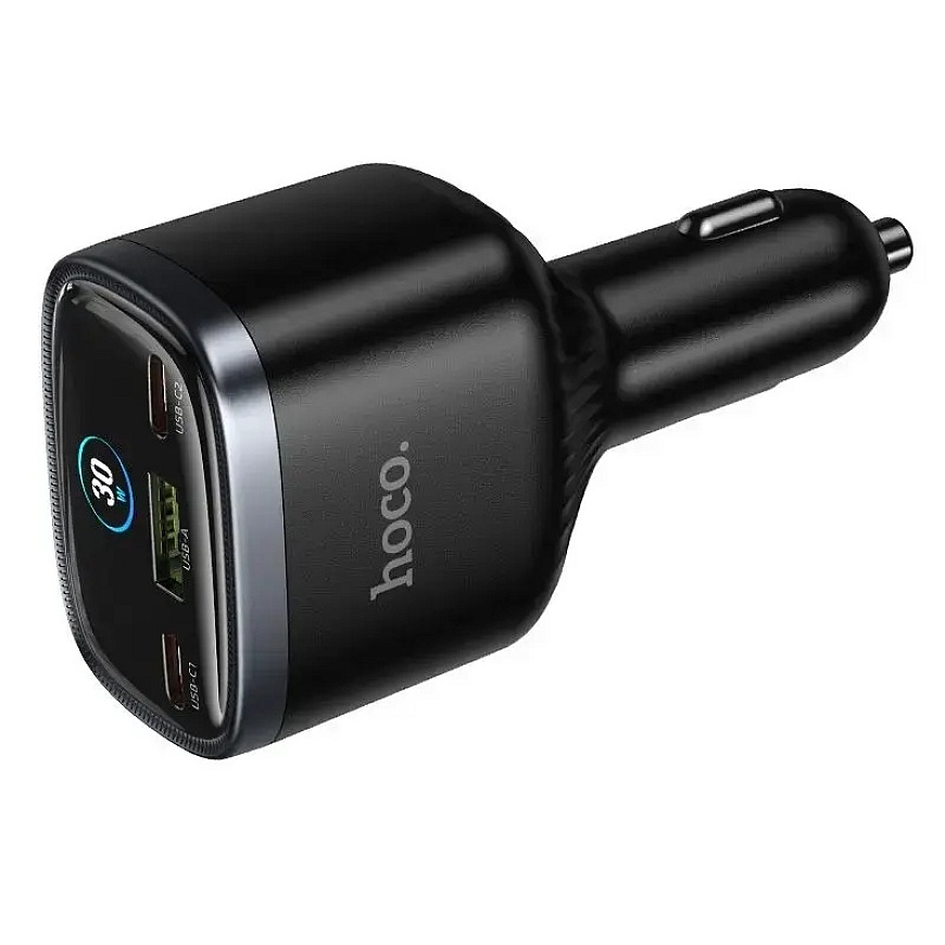 Auto laadija Hoco USB A + 2xUSB C PD QC3.0 93W Z70 must – 5