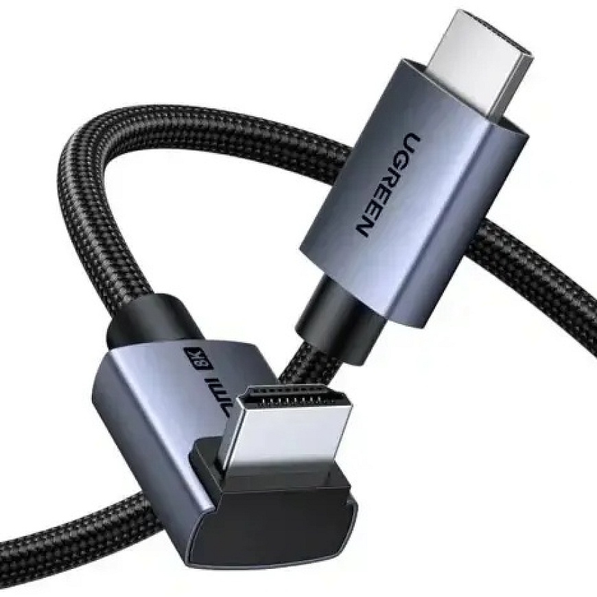 Кабель HDMI-HDMI (угол) 2м (HDMI 2.1 8K@60Hz 48Gbps) черный HD188 UGREEN – 2