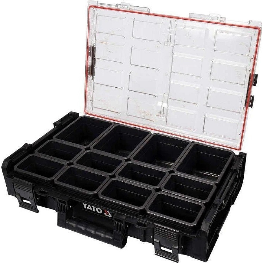 Yato XL Sistēmas Organizators Mazām Lietām, Ar 12 Nodali, Rīku Organizators, Glabāšanas Kaste
