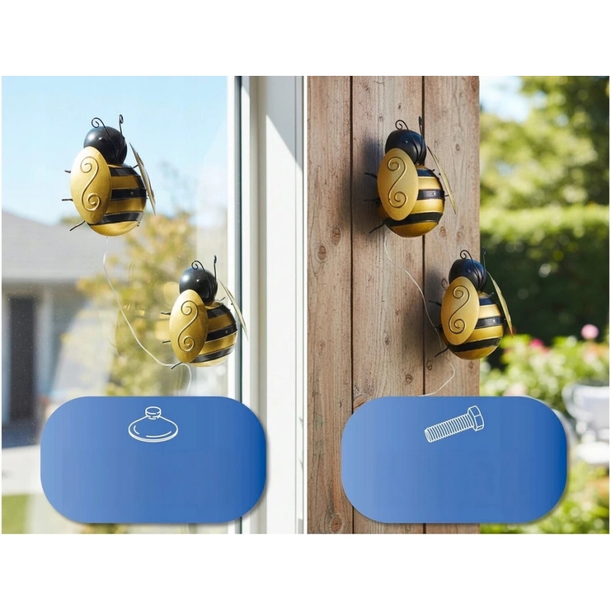 Maximex PIECES Saules enerģijas darbināmas bites LED lampas, dārza dekors, 2 daļu komplekts – 5