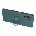 Silicone Ring telefoni ümbris alusega Samsung Galaxy A37 (A376) roheline