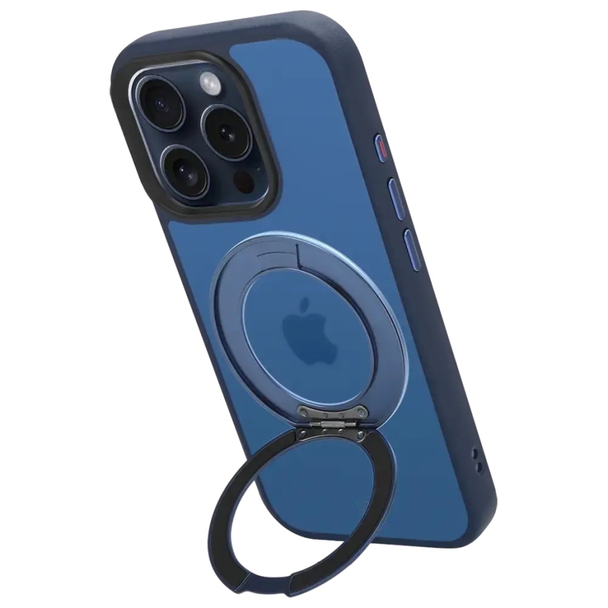 Taktinen MagForce Hyperstand-kotelo Apple iPhone 15 Pro syvänsininen – 3