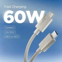 Spigen EB6015CC data transfer and charging cable | USB-C to USB-C | 60W | 1.5m | gray Spigen EB6015CC data transfer and charging cable | USB-C to USB-C | 60W | 1.5m | gray