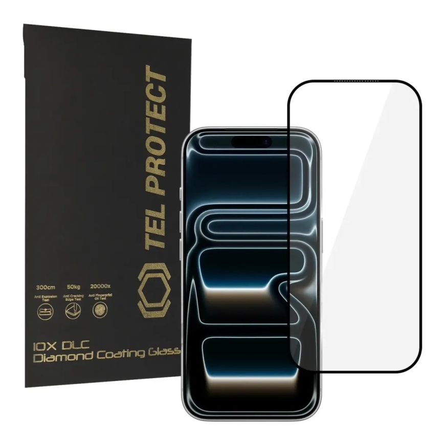 Tel Protect 10X HD DLC Diamond Coating grūdintas apsauginis stiklas telefonui iPhone 17 Pro