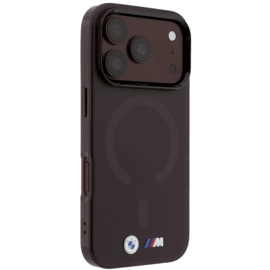 BMW M IML Frosted Metal Logo & Trims MagSafe -kuori iPhone 17 Pro / 18 Pro:lle – Burgundi – 4