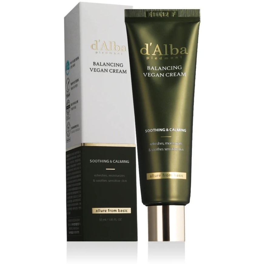 d'Alba Soothing & Calming Balancing Vegan Cream for Sensitive Skin, 55 ml