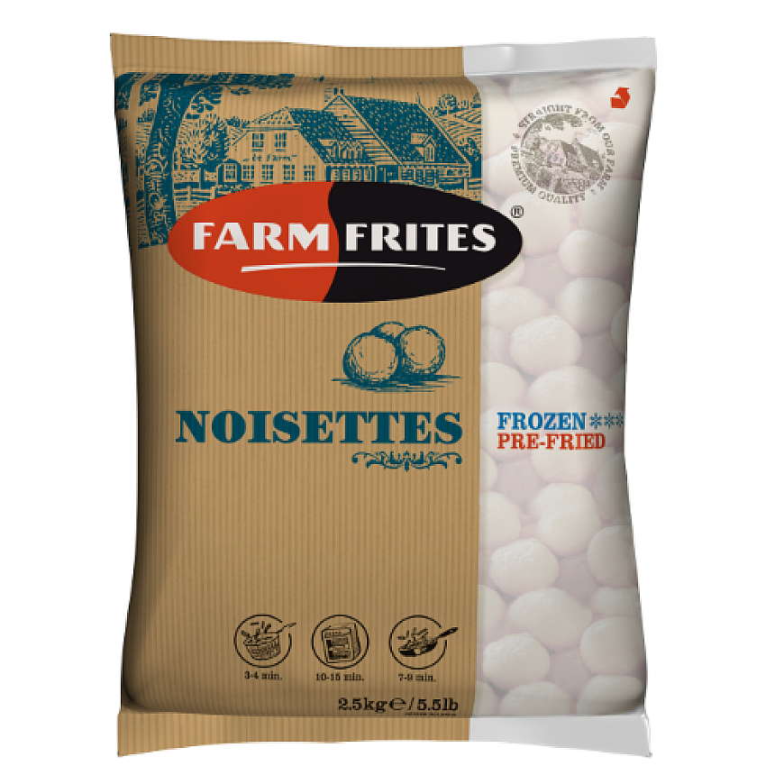 Saldēti kartupeļu bumbiņas FARM FRITES Noisettes, 2,5 kg
