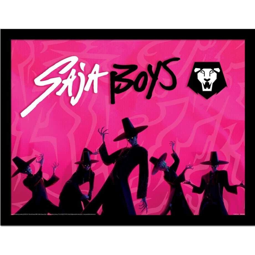 Püramiid KPop Deemonijahtijad Saja Poisid Raamitud print