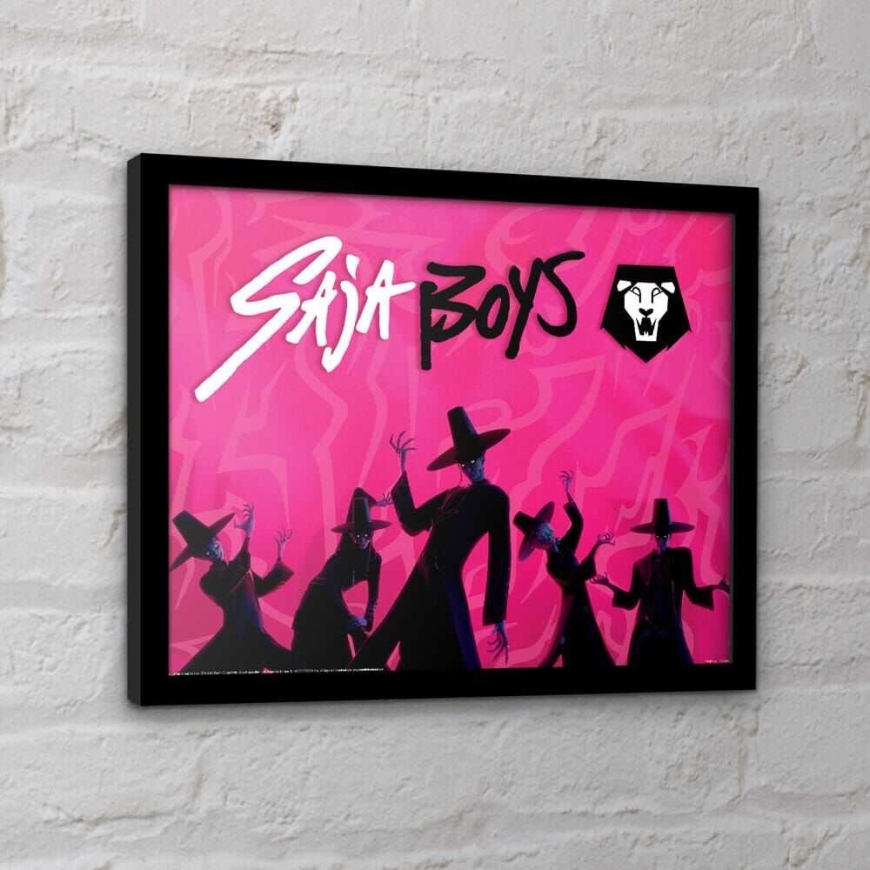 Pyramidi KPop Demon Hunters Saja Boys Kehystetty tuloste – 3