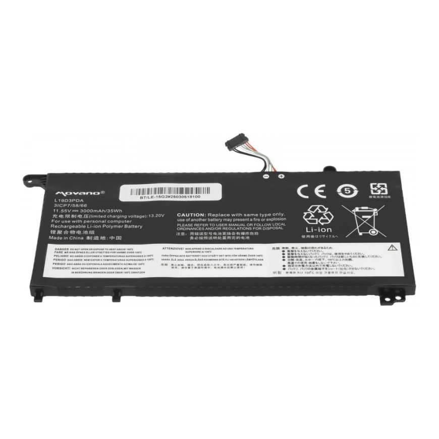 Movano Lenovo ThinkBook 14 15 G2 G3 G4 G5 IAP ITL ACL ABA baterija L19M3PDA - 3000 mAh (35 Wh) – 3