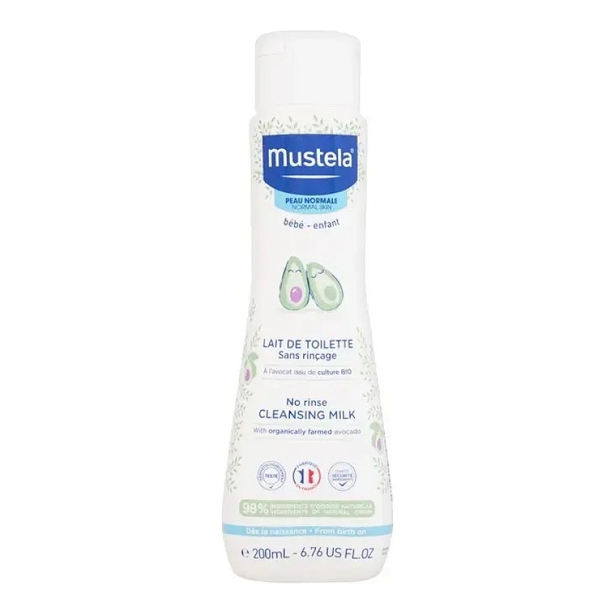 Mustela Bébé Vettettävä puhdistusmaito vartalovoide 200 ml