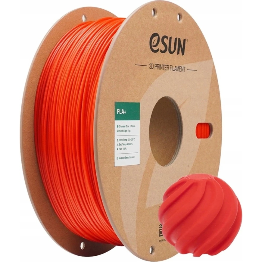eSUN PLA+ plastmasas 1.75mm 1kg - RGB sarkans – 4