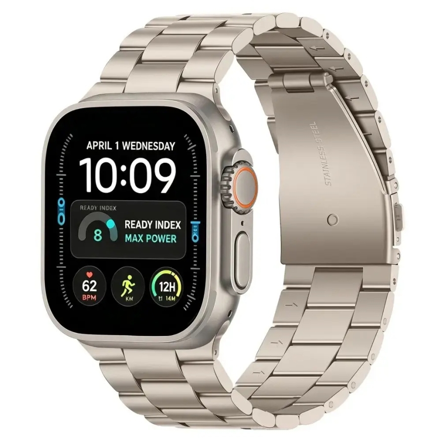 TECH-PROTECT STAINLESS APPLE WATCH 8 / 9 / 10 / 11 / 12 / SE / ULTRA (44 / 45 / 46 / 49 MM) STARLIGHT