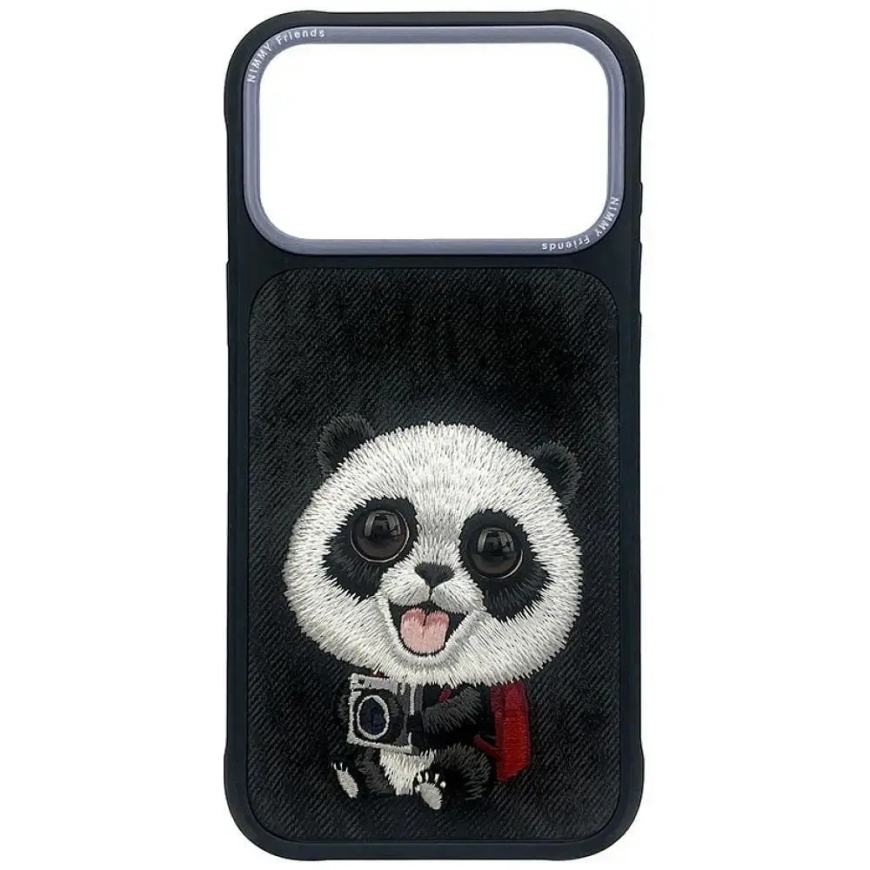 NIMMY korpus SUURE SILMADEGA HIIGLASLIK PANDA jaoks IPHONE 18 Pro/17 Pro must
