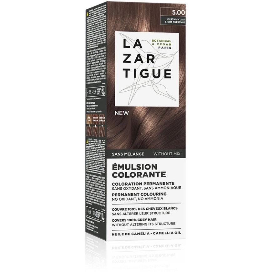 Lazartigue Emulsion Colorante Permanent Hair Dye 5.00 Gaiši kastaņa, 60 ml – 3