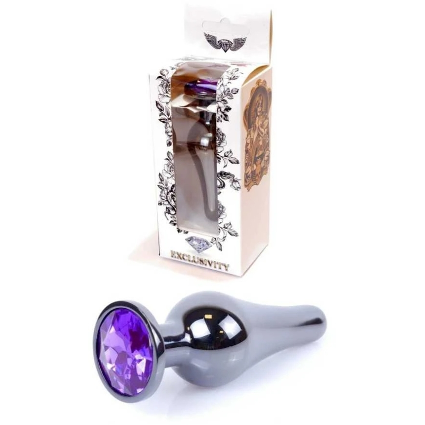 B Series Heavyfun Plug-Jewellery Dark Silver BUTT PLUG- Purple