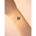 Brilio Silver Women's Silver Bracelet with Green Four-Leaf Clovers BRC255WG Brilio Silver Women's Silver Bracelet with Green Four-Leaf Clovers BRC255WG