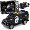 Lean Toys Lelupoliisiauto Erikoisjoukoilta, valo- ja ääniefekteillä, musta ja valkoista, 15 × 6,5 × 6,5 cm