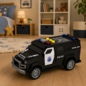 Lean Toys Игрушечная полиция специального назначения, черно-белая с эффектами света и звука, 15 × 6,5 × 6,5 см Lean Toys Игрушечная полиция специального назначения, черно-белая с эффектами света и звука, 15 × 6,5 × 6,5 см