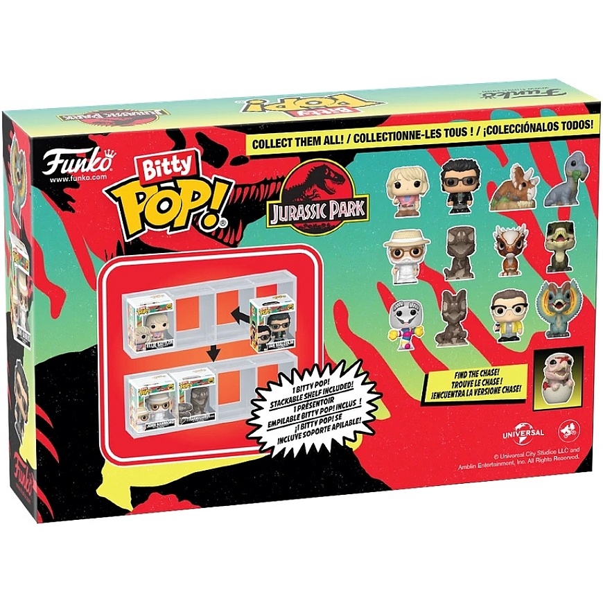 FUNKO Bitty POP! Figuuride komplekt: Jurassic Park, ~2.3 cm (4 tk) – 3