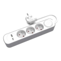 Plastrol 3-Outlet Power Strip with Switch and USB-A and USB-C Ports Plastrol 3-Outlet Power Strip with Switch and USB-A and USB-C Ports