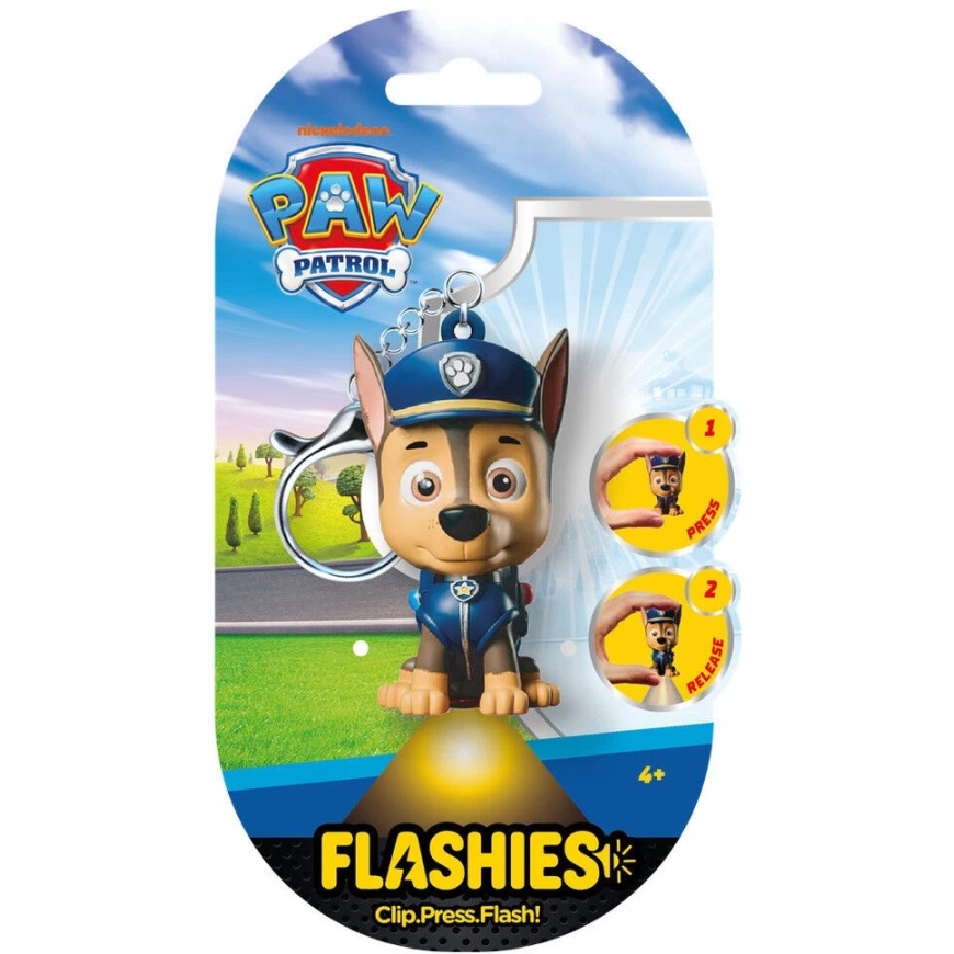 Kids Euroswan Raktų pakabukas vaikams Žibintuvėlis Chase Psi Patrol DC LED raktams ir kuprinei vaikams / Pw20023 (SB12167)