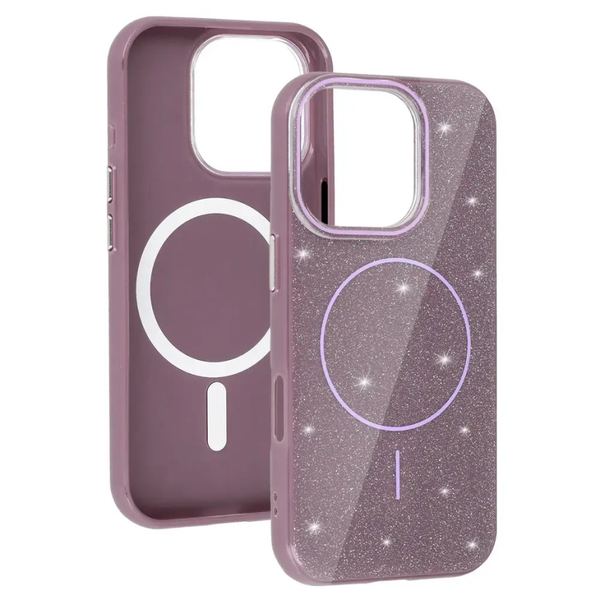 Slim Shiny telefono dėklas su MagSafe palaikymu iPhone 16 violetinis – 4