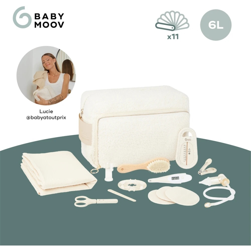 Babymoov – tualetinių reikmenų rinkinys „Teddy“ – baltas – 6 litrų talpa – 3