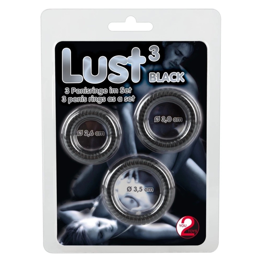 You2Toys Lust 3 Cock Rings juodas – 4