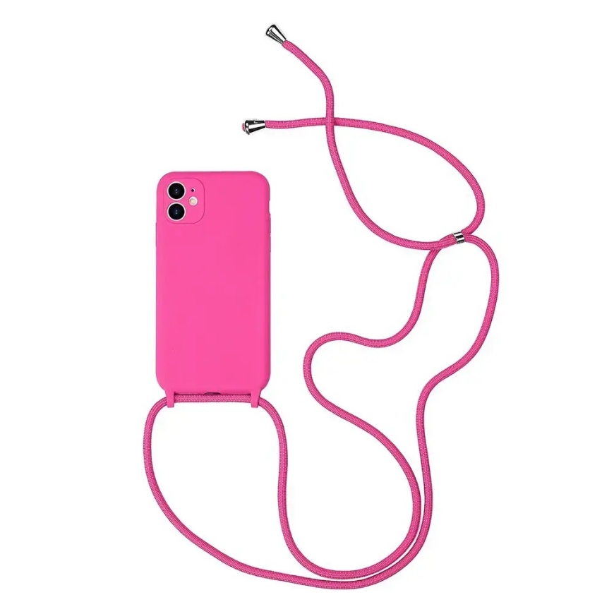Nauha Silikoni puhelinkotelo iPhone 11 Pro vaaleanpunainen