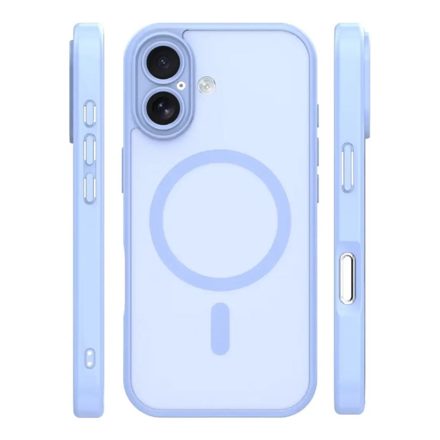 Mag Matt phone case with MagSafe support for iPhone 17 blue – 3