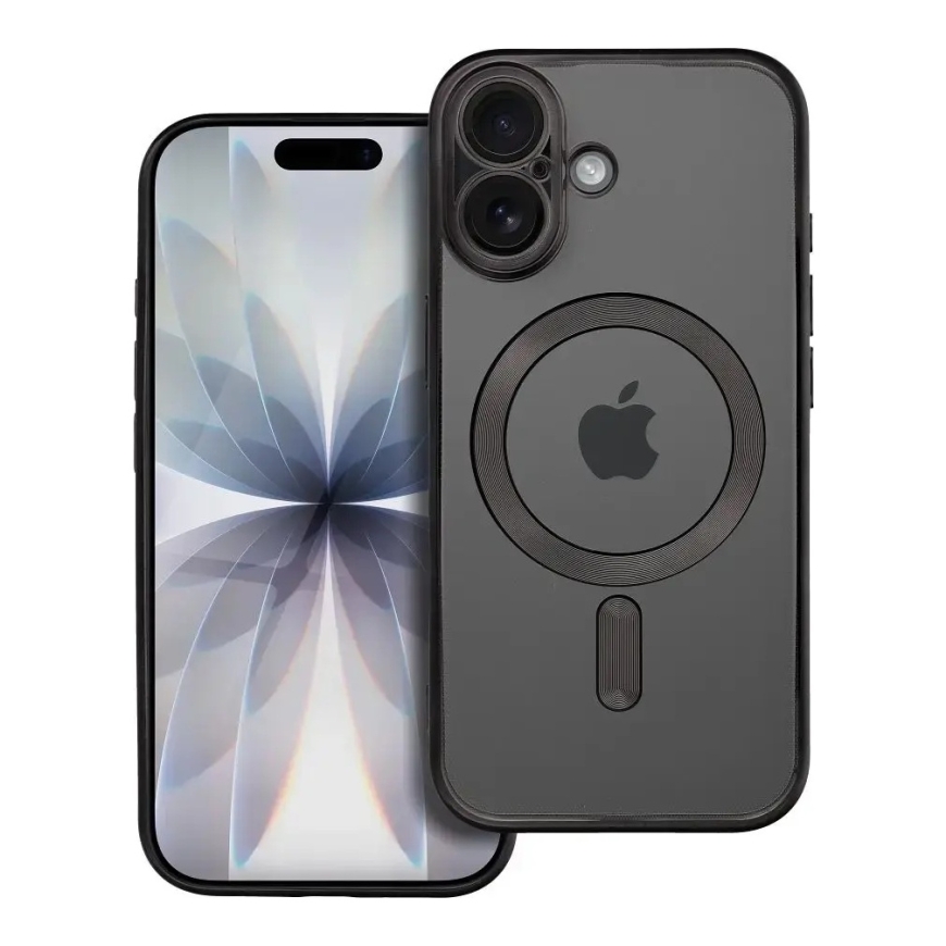 Electro Mag telefono dėklas su MagSafe palaikymu iPhone 17 juodas