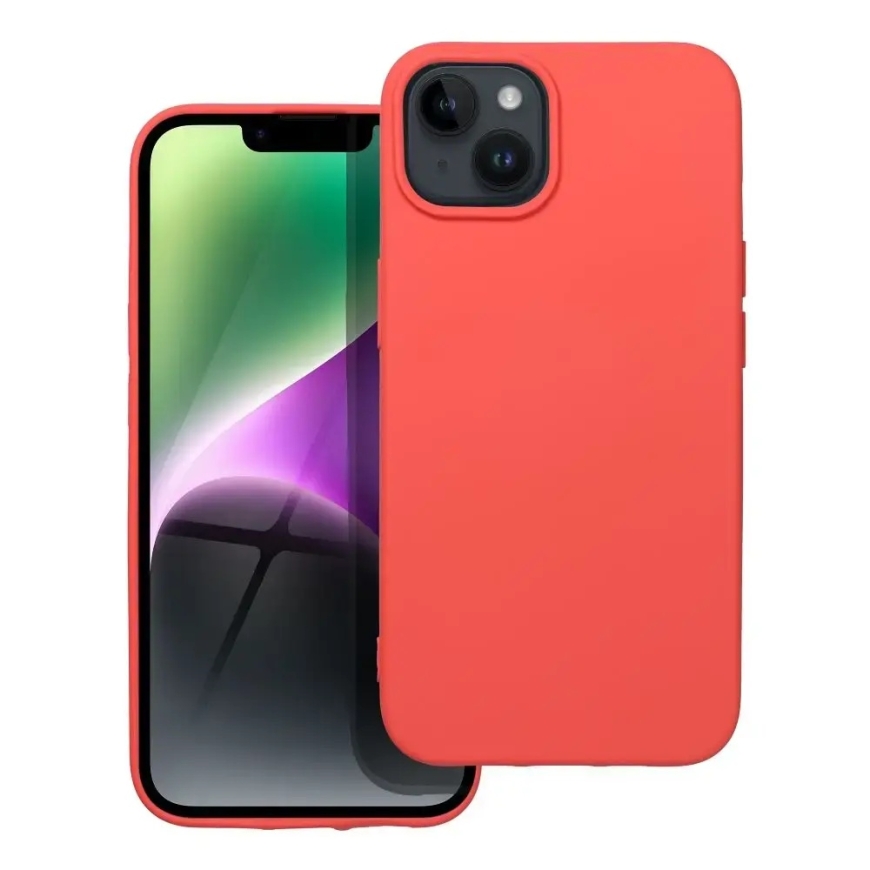 Silicone phone case for iPhone 14 orange