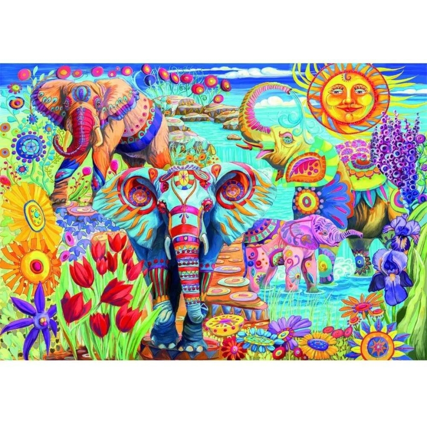 Clementoni Puzzle 500 pcs - Elephant Carnival – 2