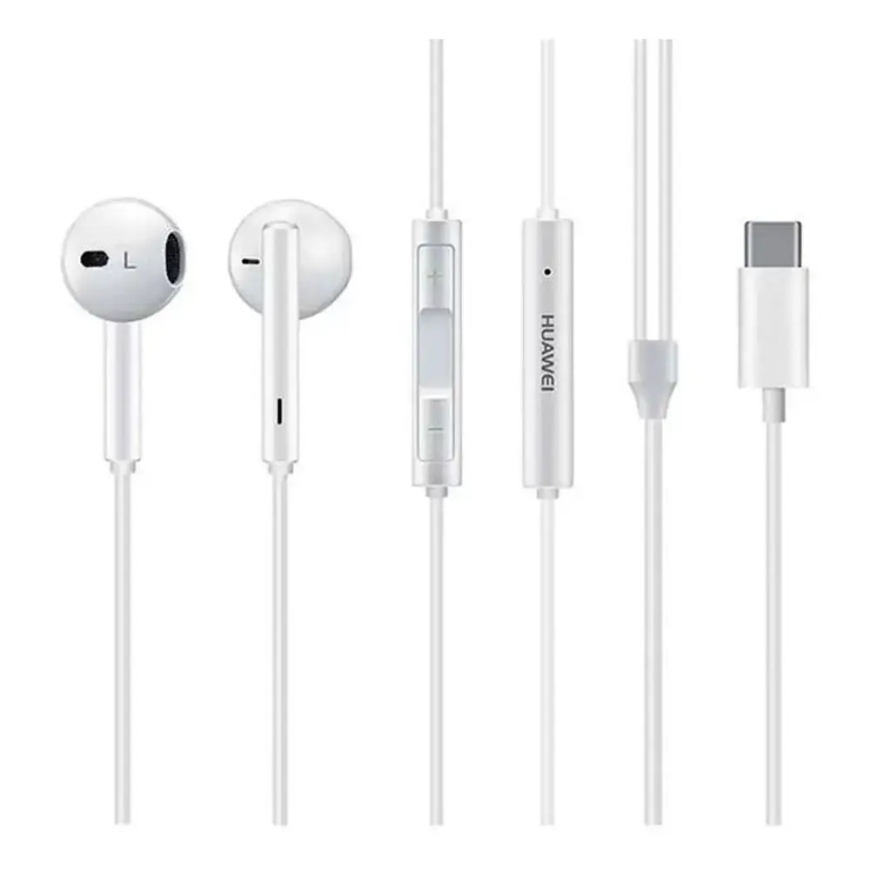 Vadu ausu telefoni Type C Huawei CM33 vairumtirdzniecība balta – 2