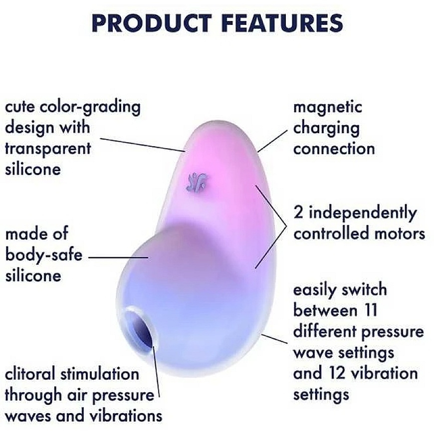 SATISFYER PIXIE DUST VIOLETINĖ ROŽINĖ – 4