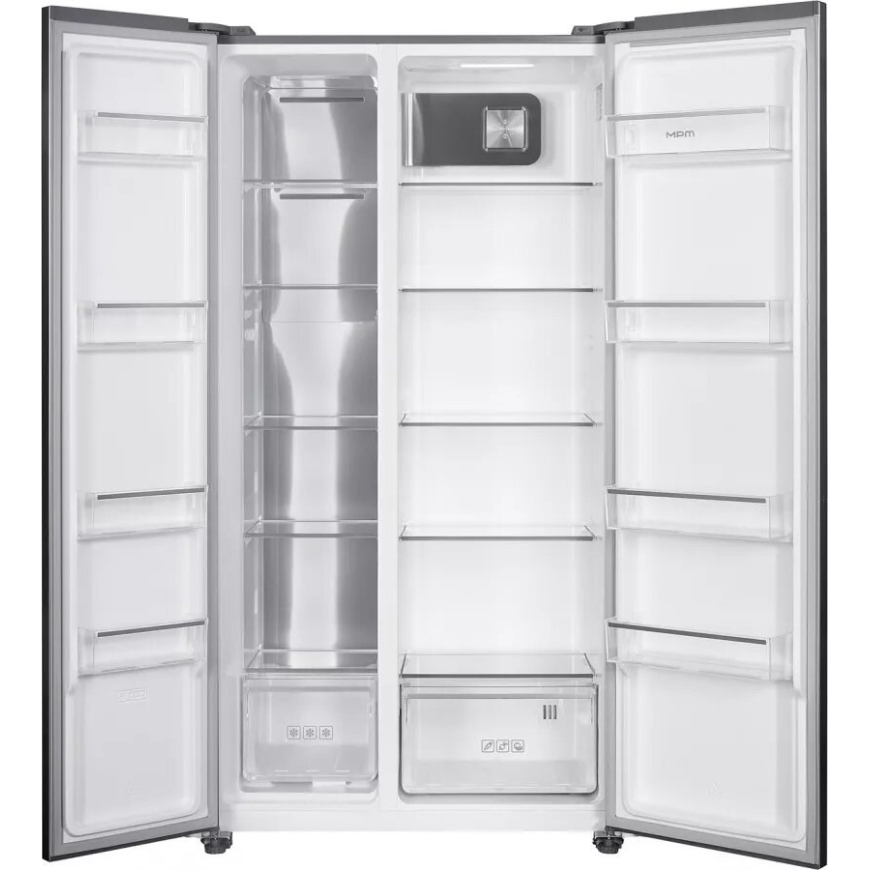 MPM‑563‑SBS‑16/D Side by Side Total No Frost ledusskapis 532 l Melns – 3