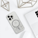 Tel Protect Moonlite telefono dėklas su MagSafe palaikymu iPhone 14 sidabrinis skaidrus