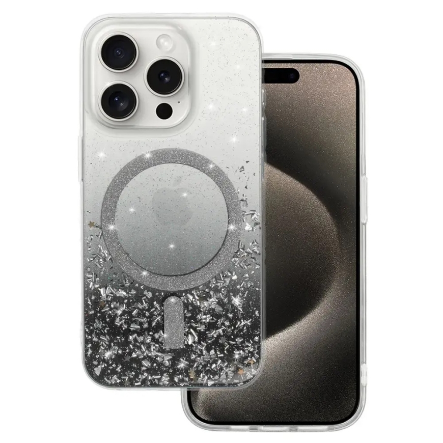 Tel Protect Moonlite phone case with MagSafe support for iPhone 12 Pro black transparent