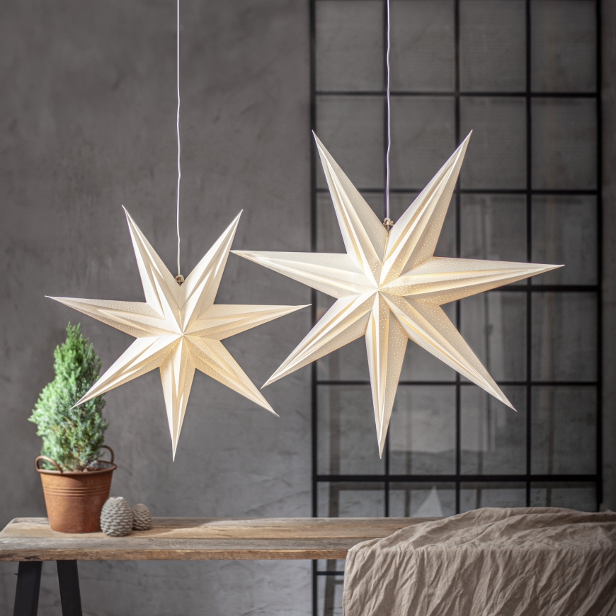 Star Trading Holly popierinė žvaigždė 60 cm, balta – 5