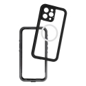 Dėklas iPhone 16 PRO MAX Shellbox Dot atsparus vandeniui suderinamas su MagSafe juodas Dėklas iPhone 16 PRO MAX Shellbox Dot atsparus vandeniui suderinamas su MagSafe juodas