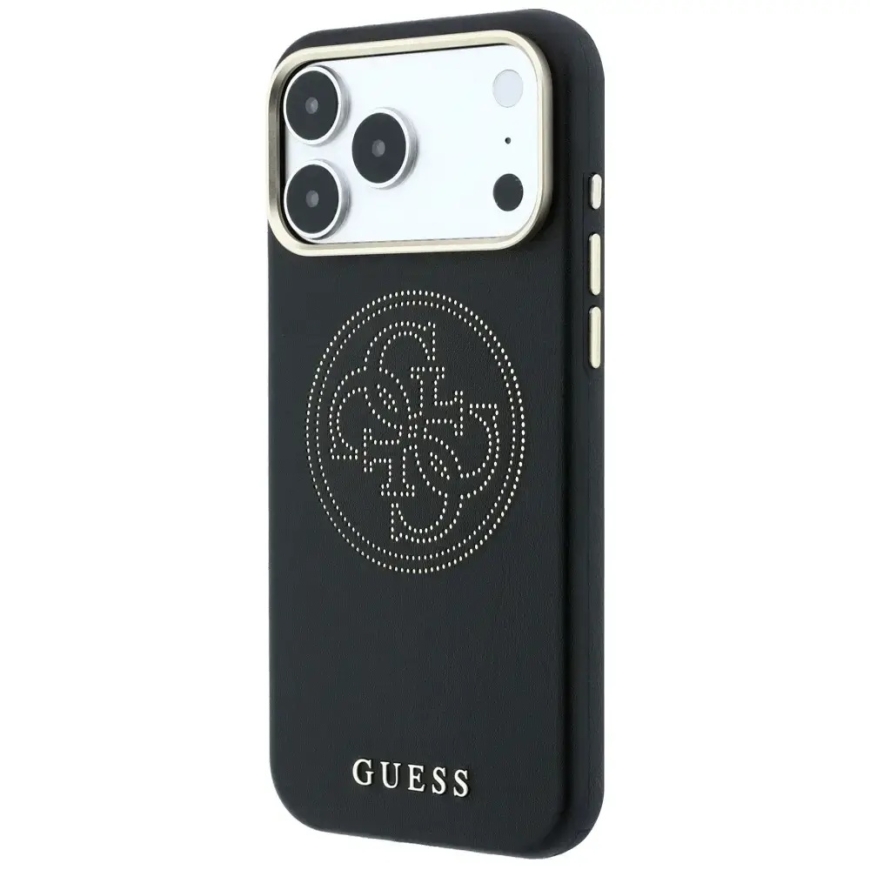 Guess Perforated 4G Gold Logo чехол с поддержкой MagSafe для телефона iPhone 18 Pro | iPhone 17 Pro чёрный – 2