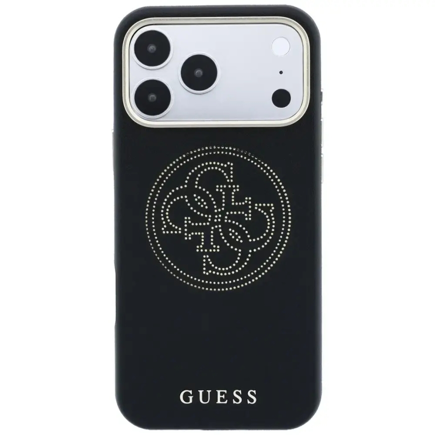 Guess Perforated 4G Gold Logo чехол с поддержкой MagSafe для телефона iPhone 18 Pro | iPhone 17 Pro чёрный – 3