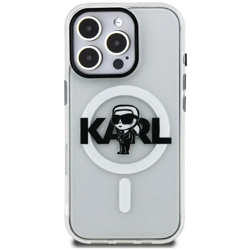 Karl Lagerfeld IML Karl Sketch Logo telefoni ümbris MagSafe toega iPhone 16 Pro Max läbipaistev – 3
